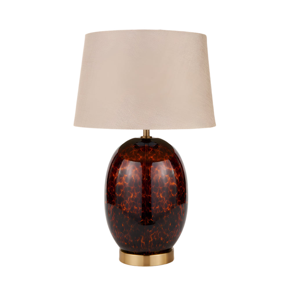 Lucien Red Tortoiseshell Glass Table Lamp Tall